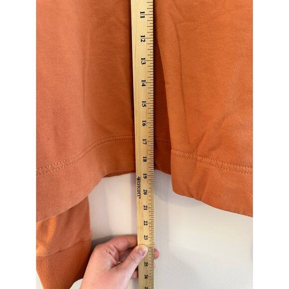 Athleta Preppy Sweatshirt Retroterry Polo Crop Orange Athleisure Relaxed XS - Picture 5 of 9
